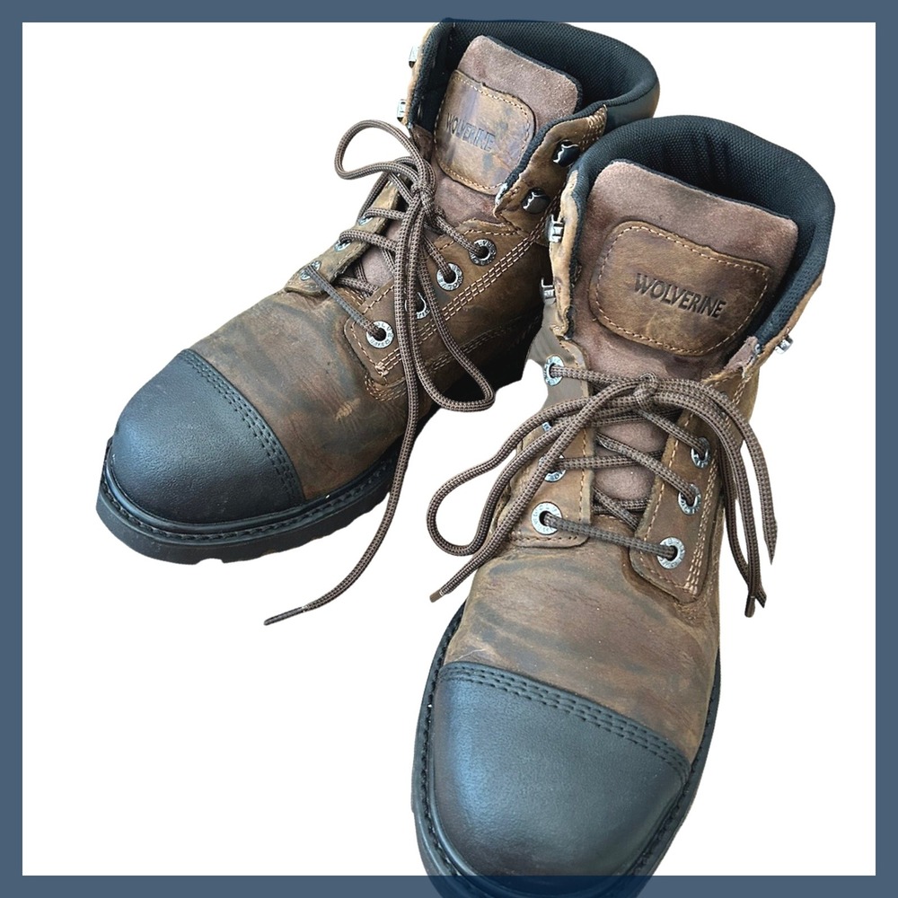 Wolverine Steel Toe Boots Men Size 8 M Waterproof Work Boots ASTM F2413-18